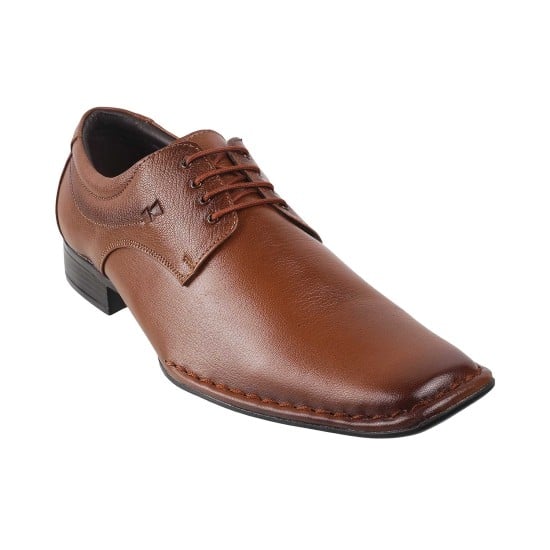 Men Tan Formal Lace Up