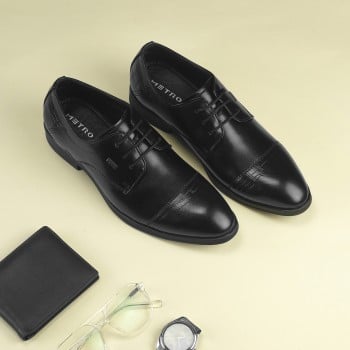 Metro Men Black Formal Oxford(SKU: 19-651-11-40)