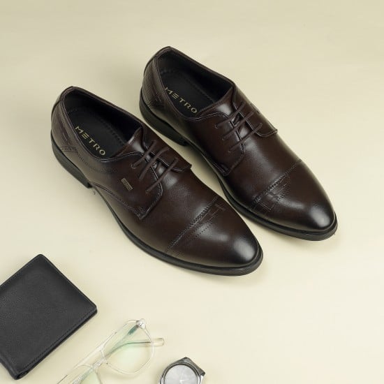 Men Brown Formal Oxford