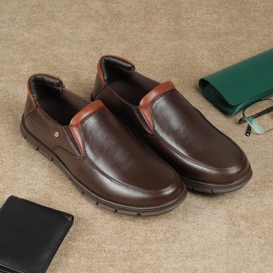Men Brown Formal Moccasin
