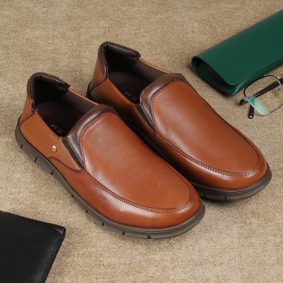 Men Tan Formal Moccasin