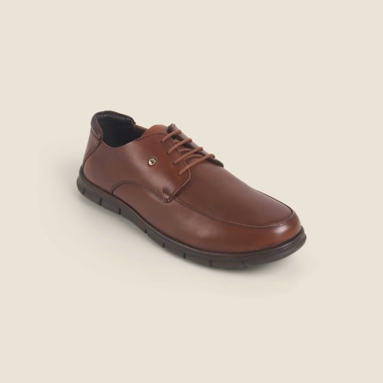 Men Tan Formal Lace Up