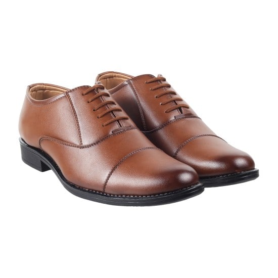 Men Tan Formal Oxford