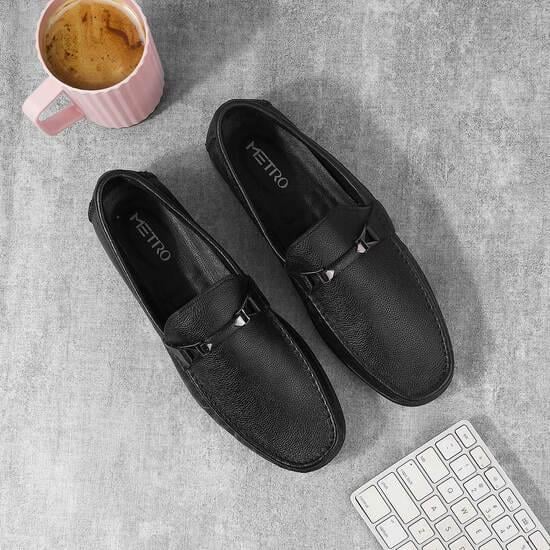 Men Black Casual Loafers