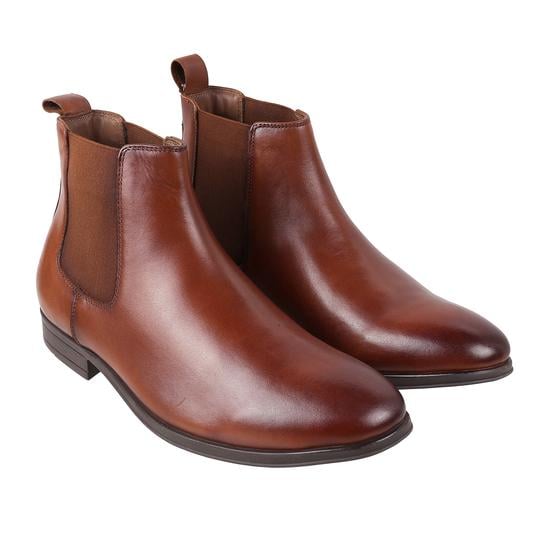 Men Tan Formal Boots