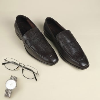 Metro Men Brown Formal Moccasin(SKU: 19-693-12-40)