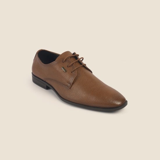 Men Tan Formal Lace Up