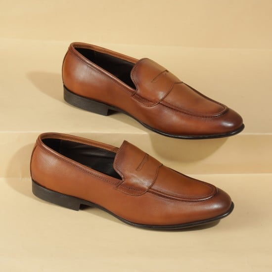 Men Tan Formal Moccasin