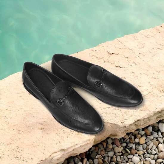 Men Black Formal Moccasin