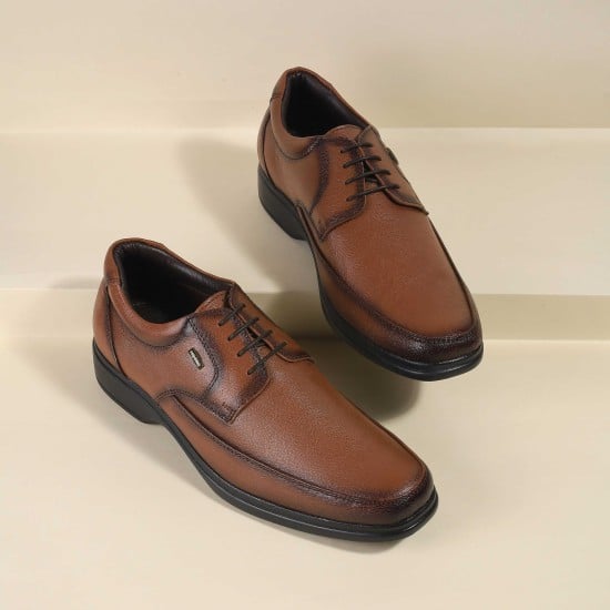 Men Tan Formal Lace Up