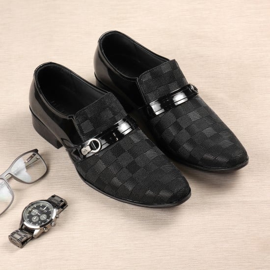Men Black Party Moccasin