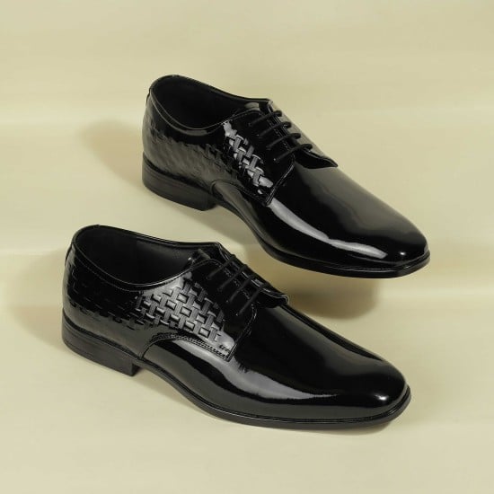 Men Black Party Lace Up