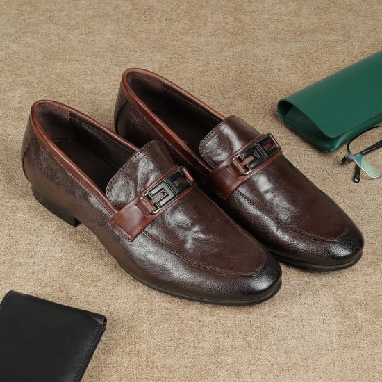 Men Brown Formal Moccasin