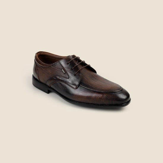 Men Tan Formal Lace Up
