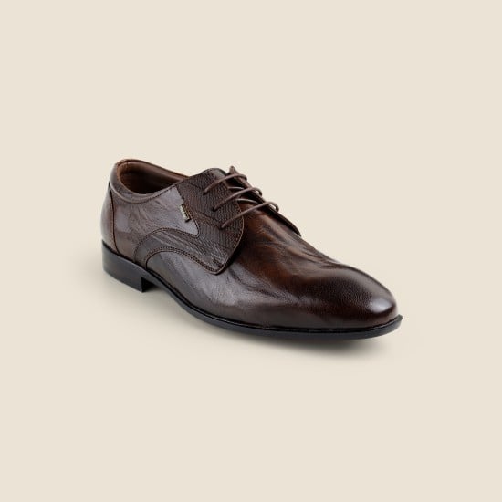 Men Tan Formal Lace Up