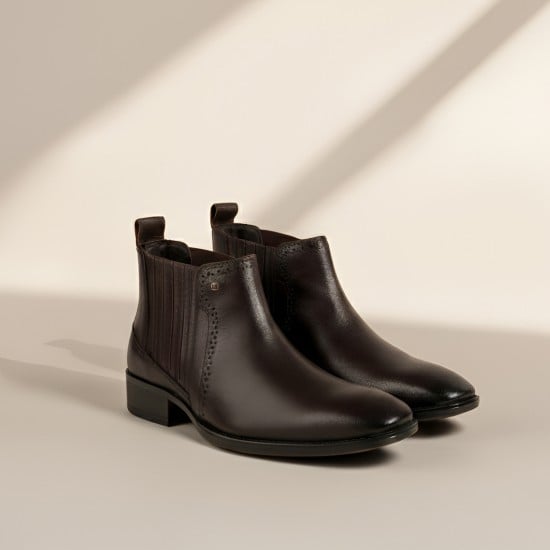 Men Wine Formal Boots