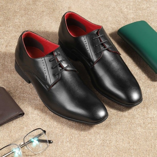 Men Black Formal Lace Up