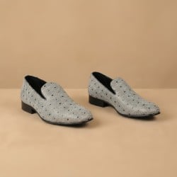 Men Off-white Party Moccasin