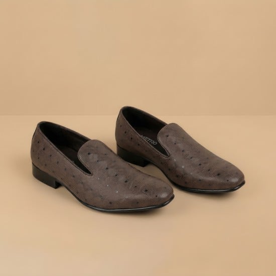 Men Brown Party Moccasin