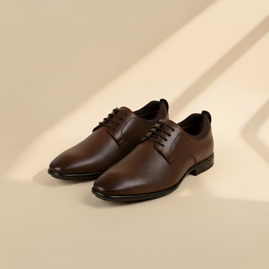 Men Tan Formal Lace Up