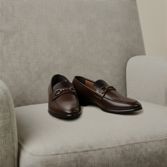 Men Brown Formal Moccasin