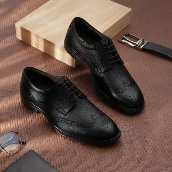 Men Black Formal Brogue