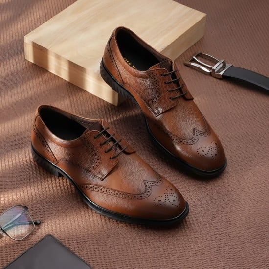 Men Tan Formal Brogue