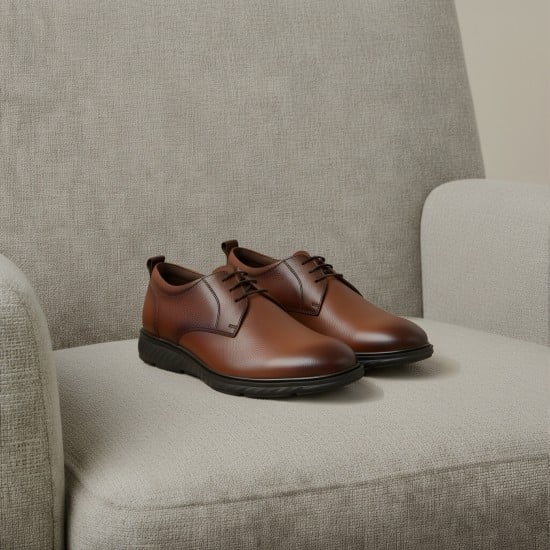 Men Tan Formal Lace Up