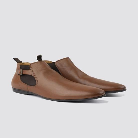 Men Tan Formal Boots