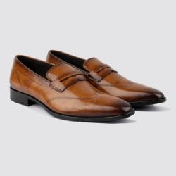 Men Tan Formal Moccasin