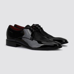 Men Black Party Lace Up
