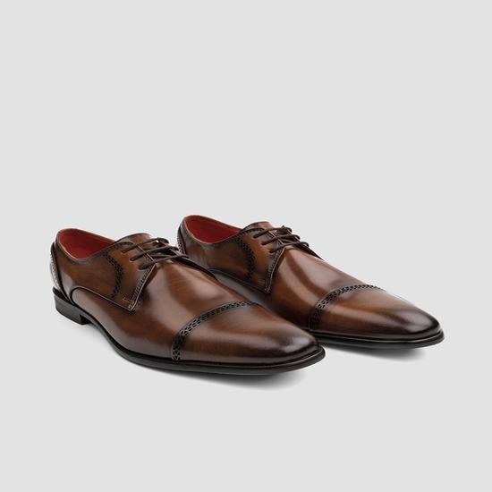 Men Tan Formal Oxford