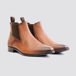 Men Tan Formal Boots