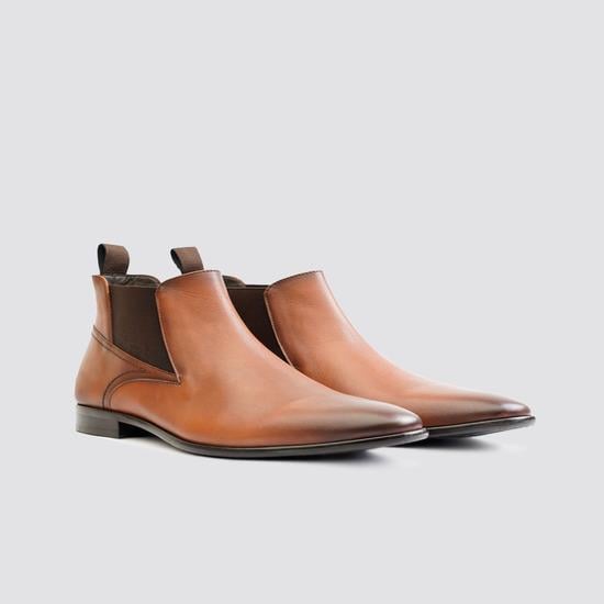 Men Tan Formal Boots