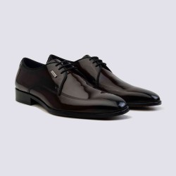 Men Burgundy Party Lace Up