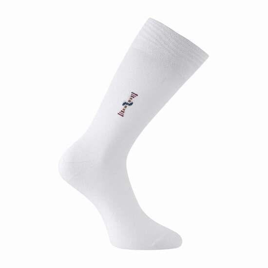 Men White Full Length Socks