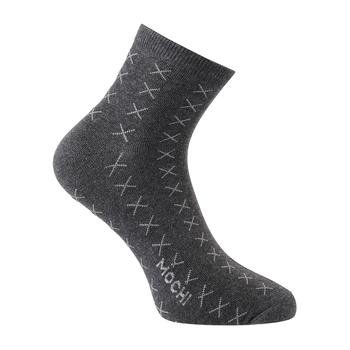 Mochi Grey Mens Socks Half Length