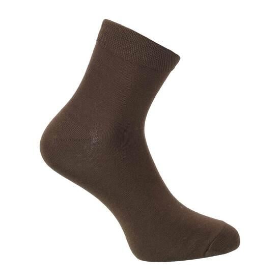 Men Brown Half Length Socks