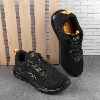 Campus Men Black Sports Walking Shoes(SKU: 201-963-11-8)