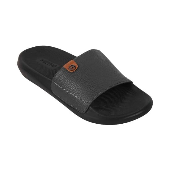 Men Grey Casual Slippers