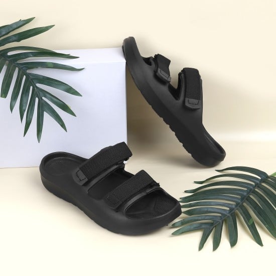 Men Black Casual Slip Ons