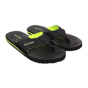 Walkway Men Black Casual Slippers(SKU: 207-5-11-44)