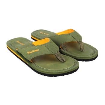 Walkway Men Olive Casual Slippers(SKU: 207-5-49-40)