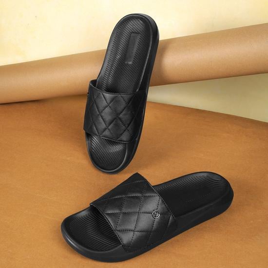 Men Black Casual Slippers