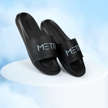 Metro Men Black Casual Slippers(SKU: 207-63-11-40)