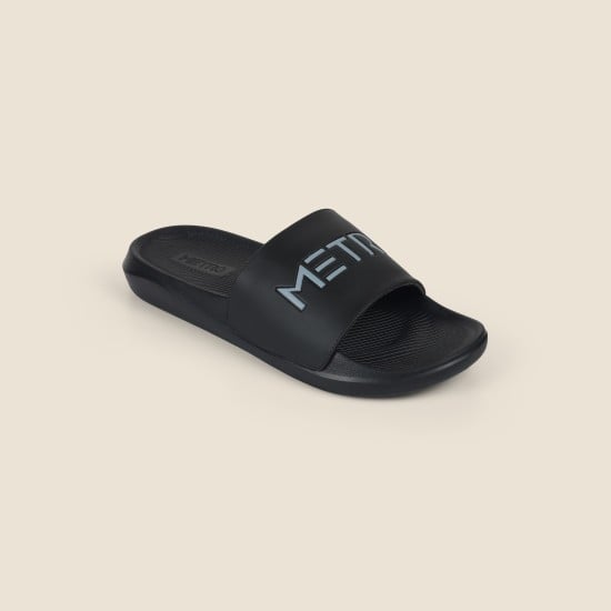 Men Black Casual Slippers
