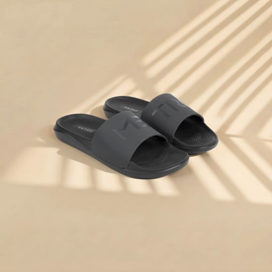 Men Black Casual Slippers