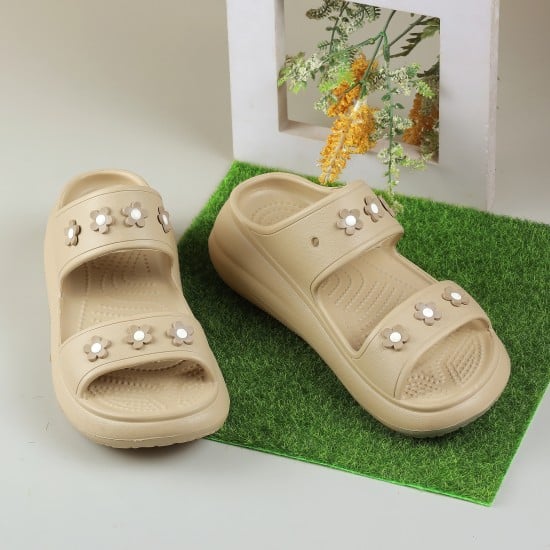 Women Beige Casual Slip Ons