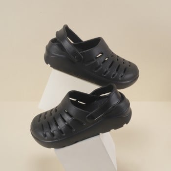 Walkway Girls Black Casual Sandals(SKU: 213-45-11-36)