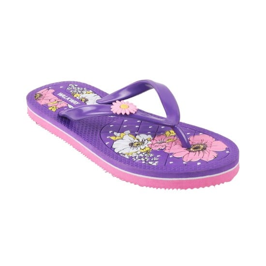 Girls Turquoise Casual Slippers